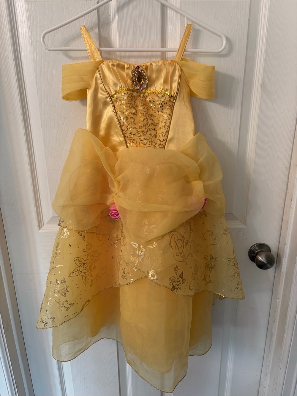 Disney Beauty and the Beast costume dress Halloween Girls size 5-6 Belle